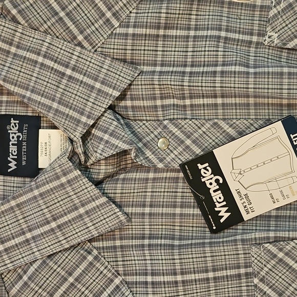 *LaST CHaNCe* WRANGLER - Men’s Pearl Snap Western Long Sleeve Shirt - 3X - NWT - Picture 2 of 4